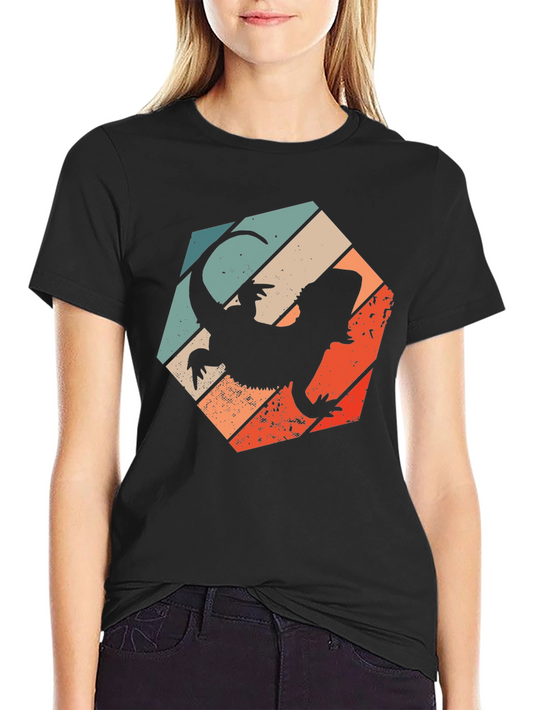 Retro Bearded Dragon Silhouette T-Shirt