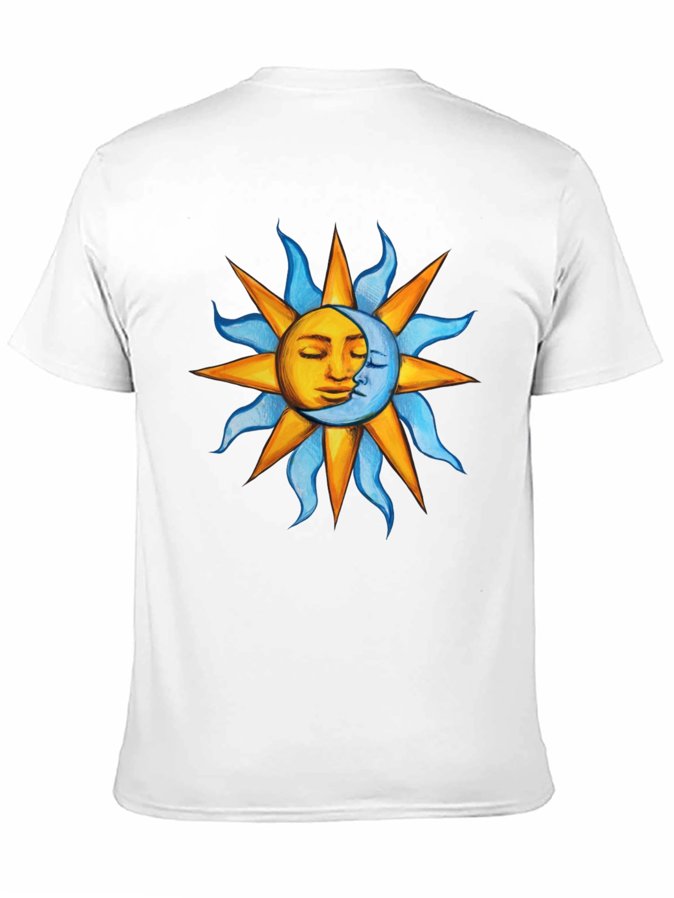 Celestial Sun and Moon Graphic T-Shirt