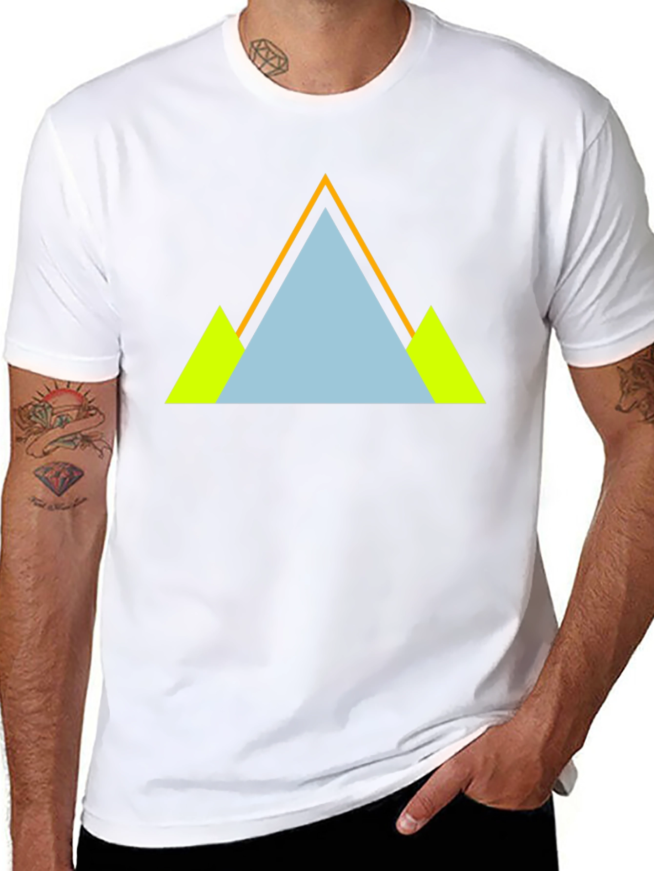 Geometric Mountain T-Shirt - Cool Graphic Tee