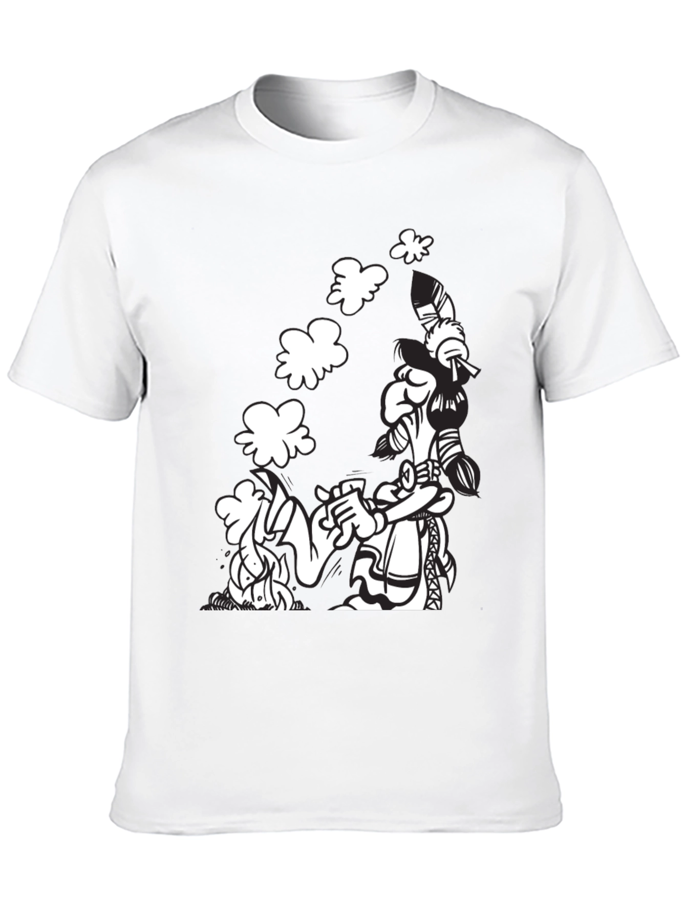 Black T-Shirt with Cartoon Graphic