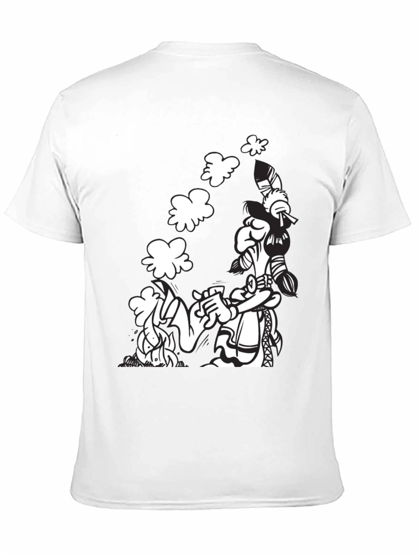 Black T-Shirt with Cartoon Graphic