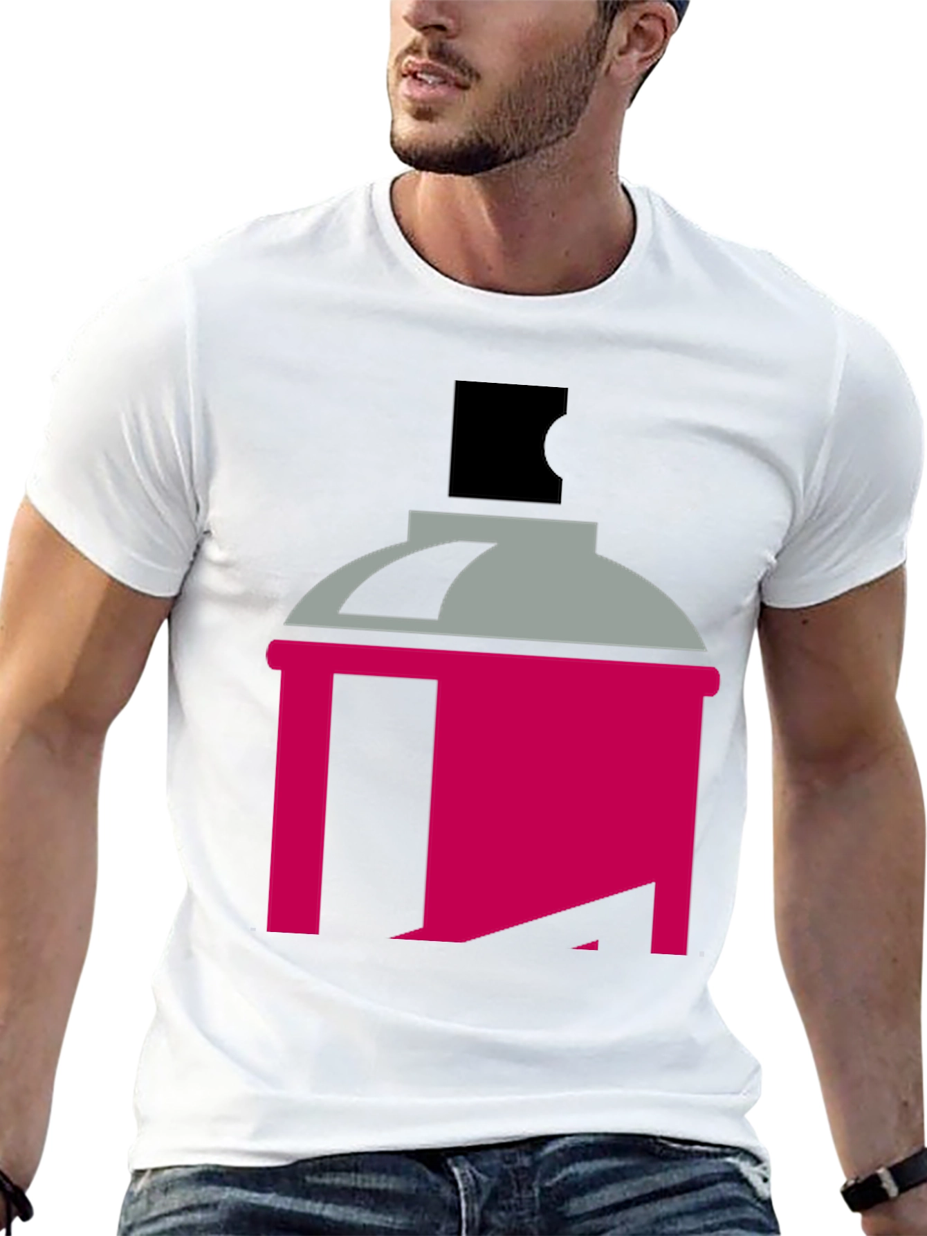 Spray Paint Can Graphic Tee - Modern Art Style