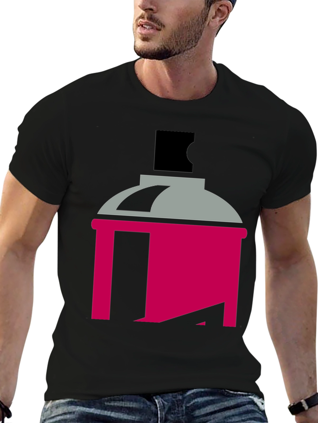 Spray Paint Can Graphic Tee - Modern Art Style