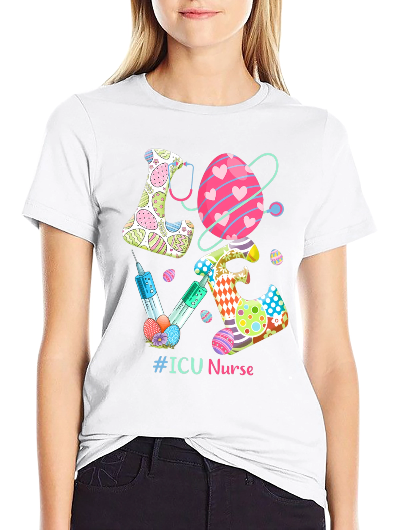 ICU Nurse Easter Egg T-Shirt
