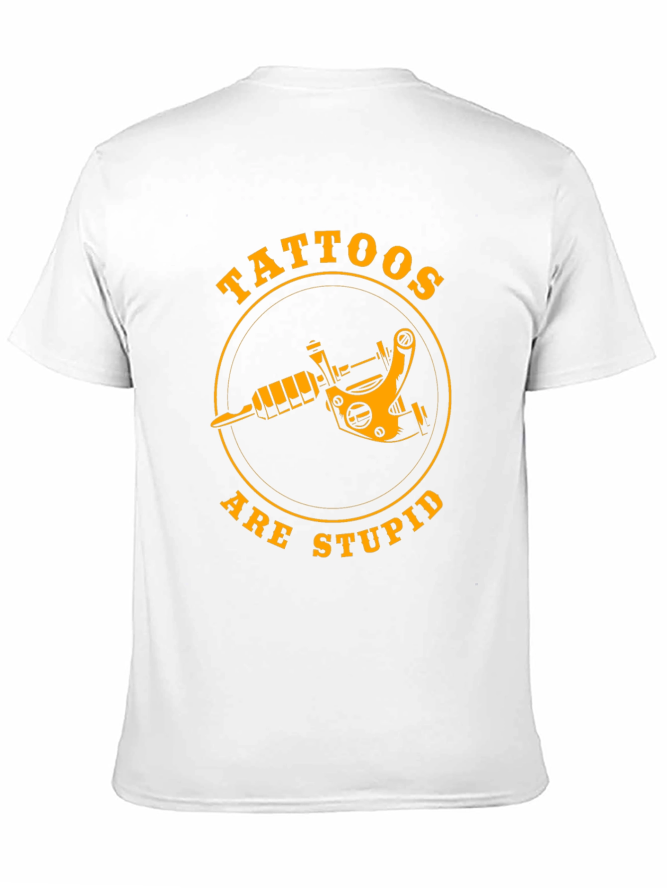 Tattoos Are Stupid Graphic Tee - Black Cotton T-Shirt