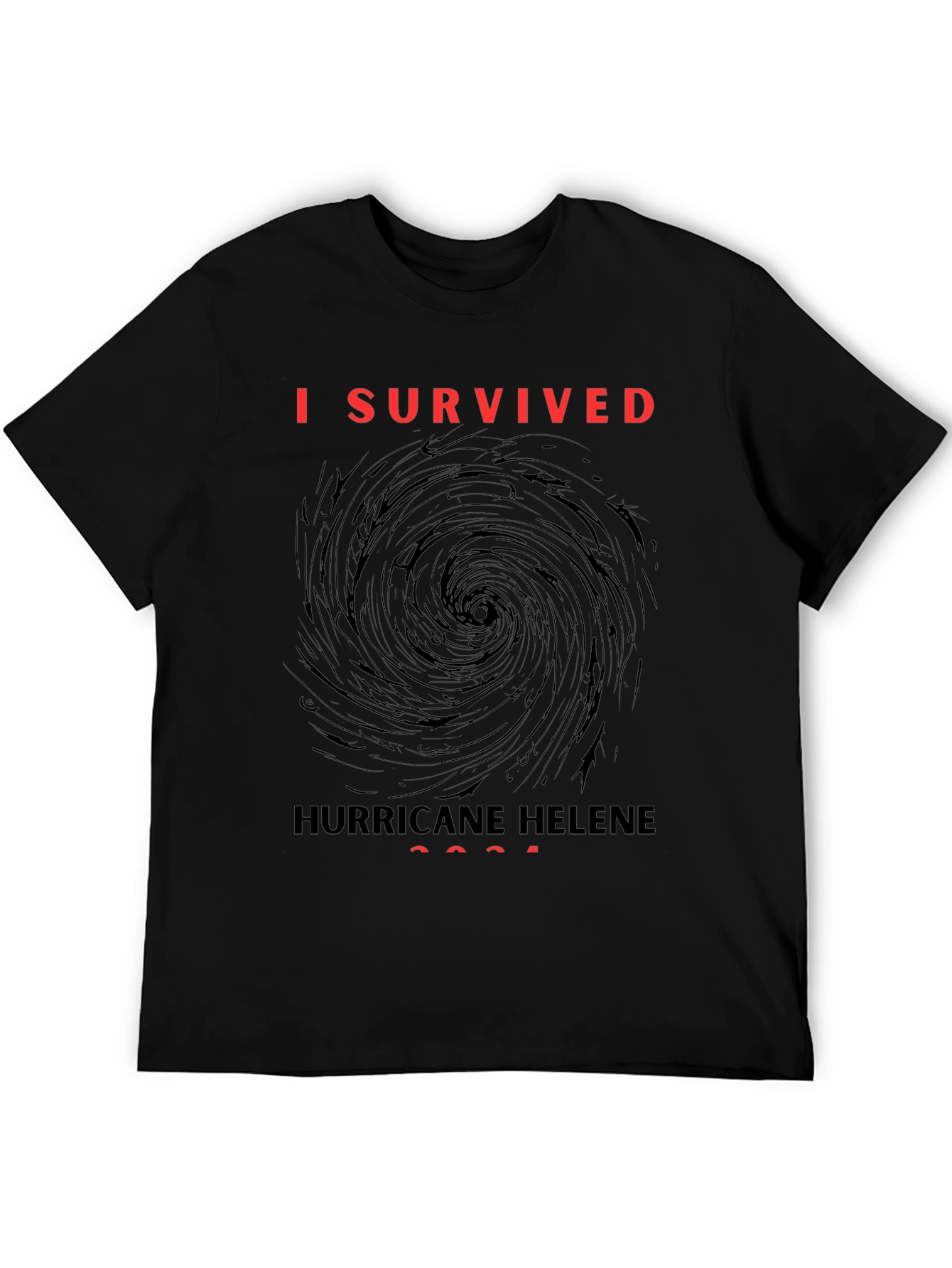 I Survived Hurricane Helene Black T-Shirt