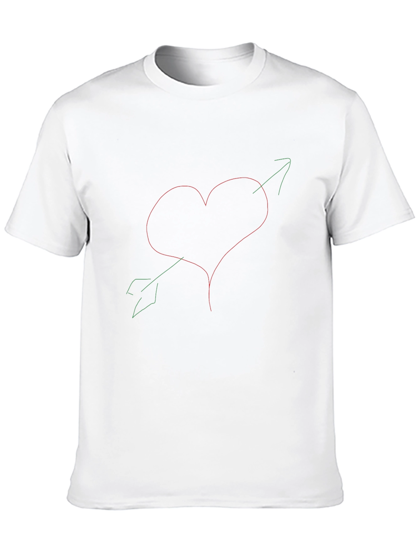 Heart Arrow Graphic Tee - Trendy Casual Style