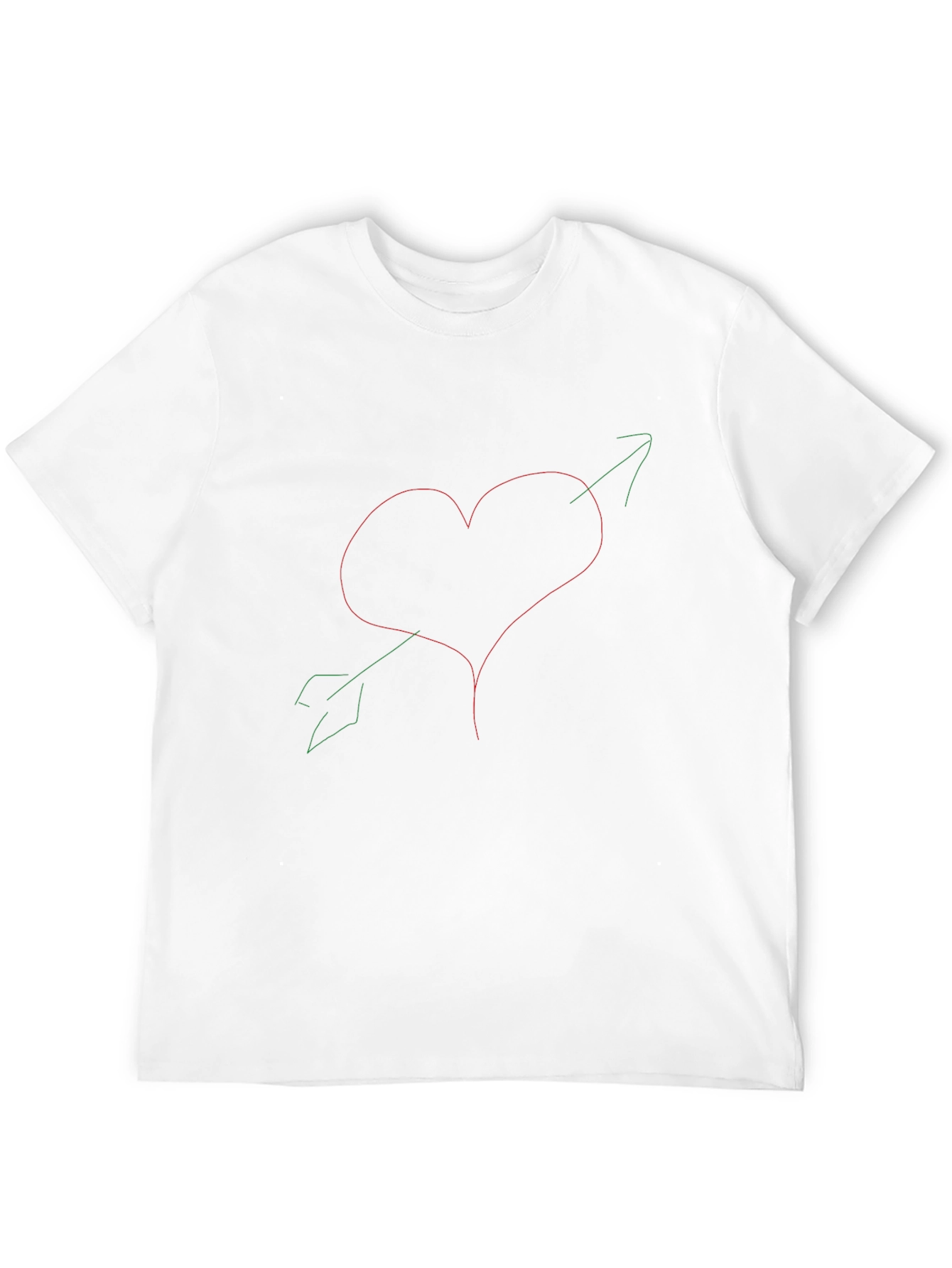 Heart Arrow Graphic Tee - Trendy Casual Style