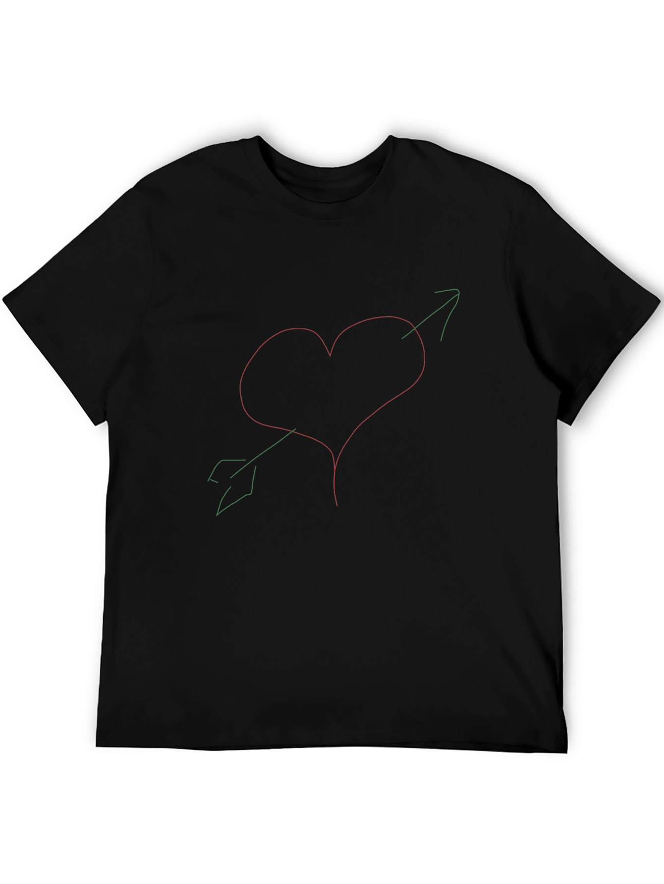Heart Arrow Graphic Tee - Trendy Casual Style