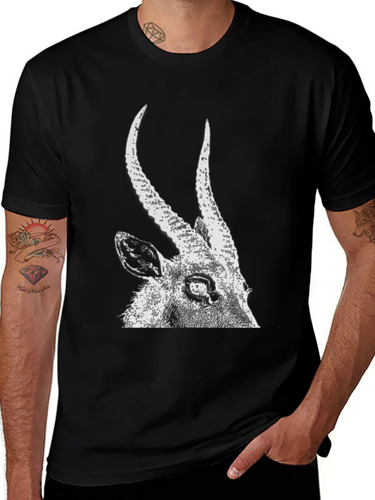 Antelope Graphic Tee - Black Cotton T-Shirt