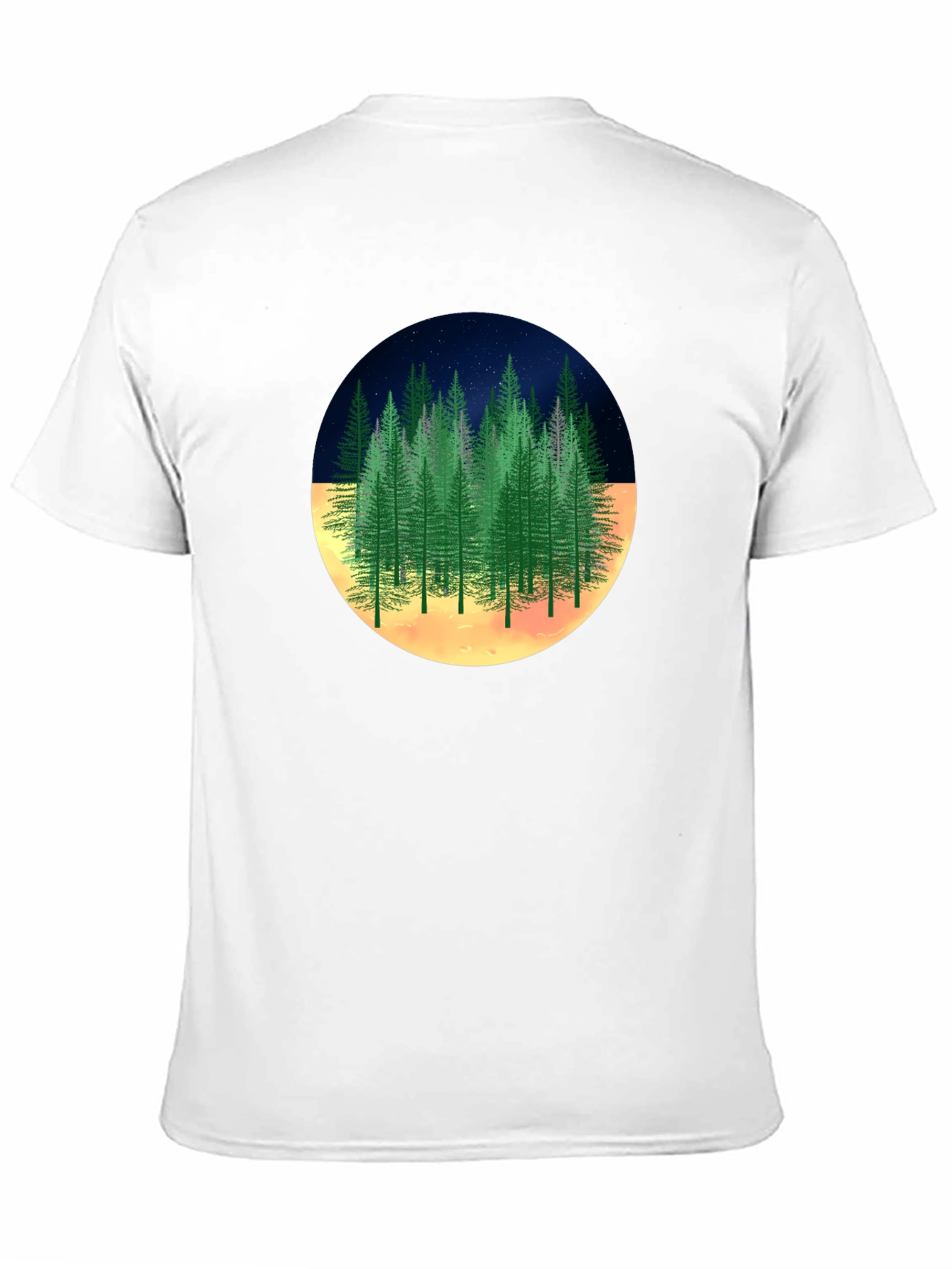 Night Forest Graphic Tee -  Unique Nature Design