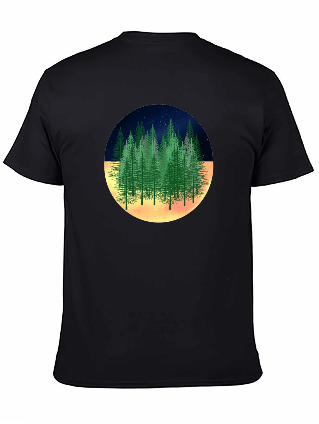 Night Forest Graphic Tee -  Unique Nature Design