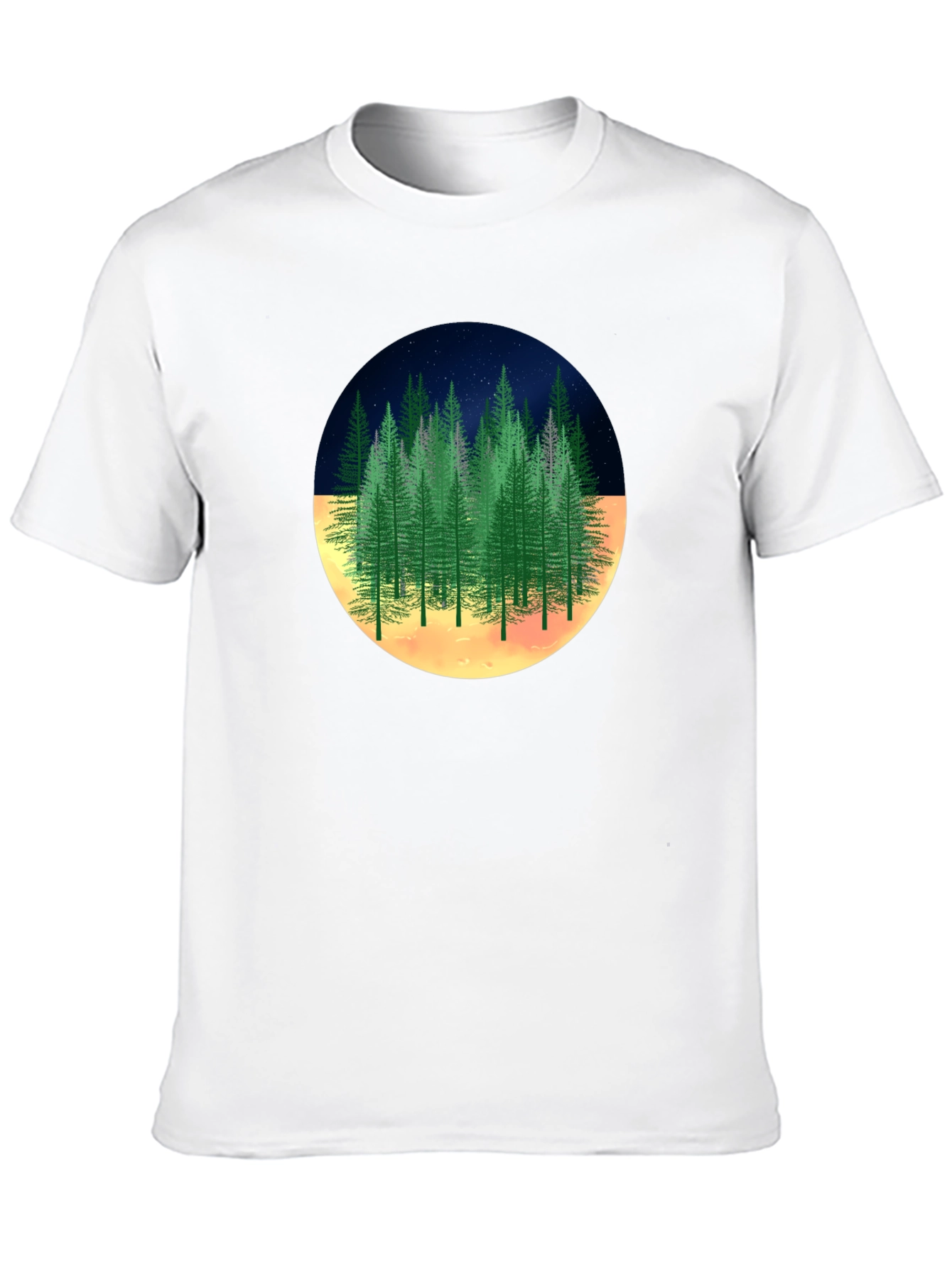 Night Forest Graphic Tee -  Unique Nature Design