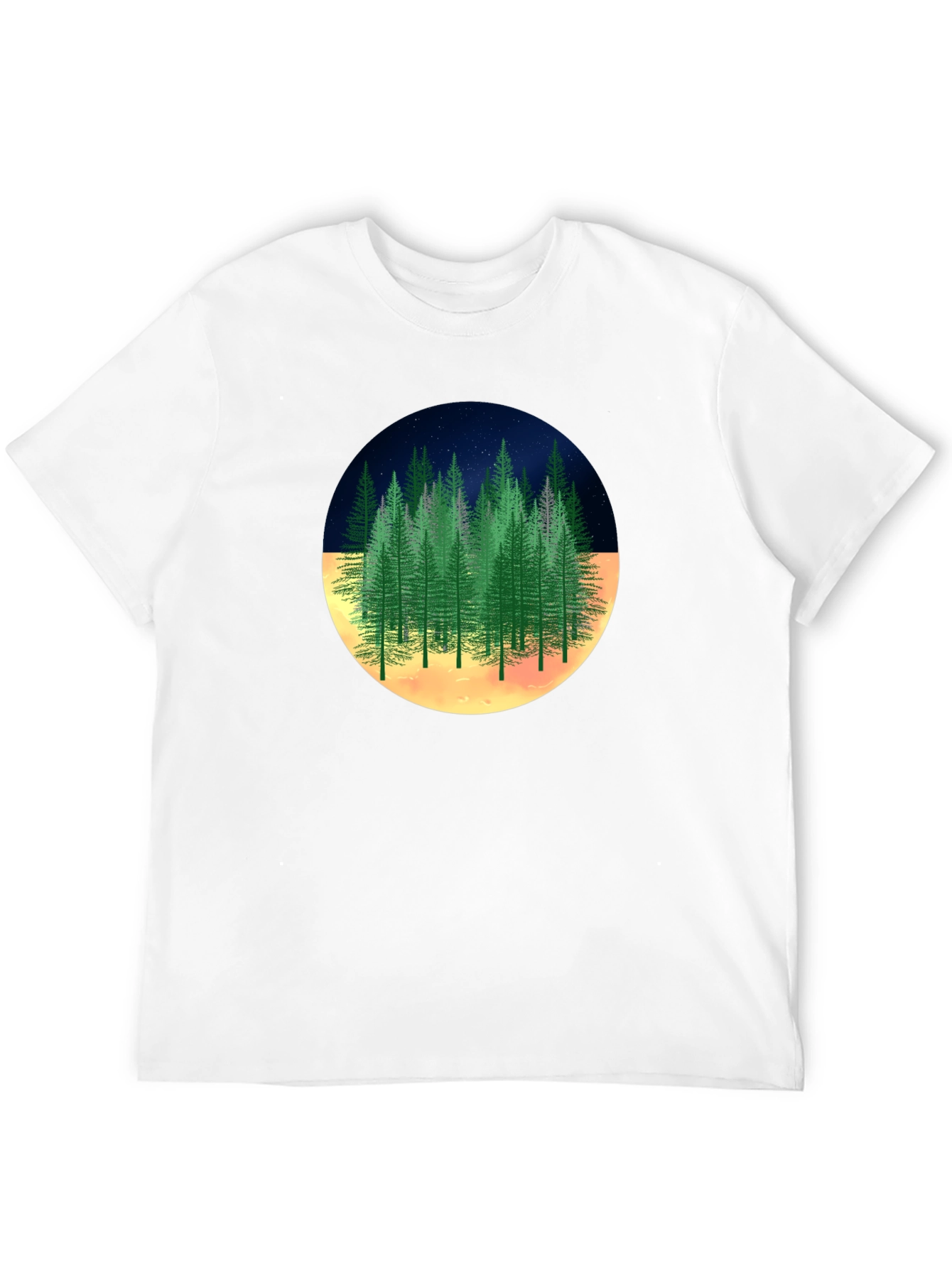 Night Forest Graphic Tee -  Unique Nature Design