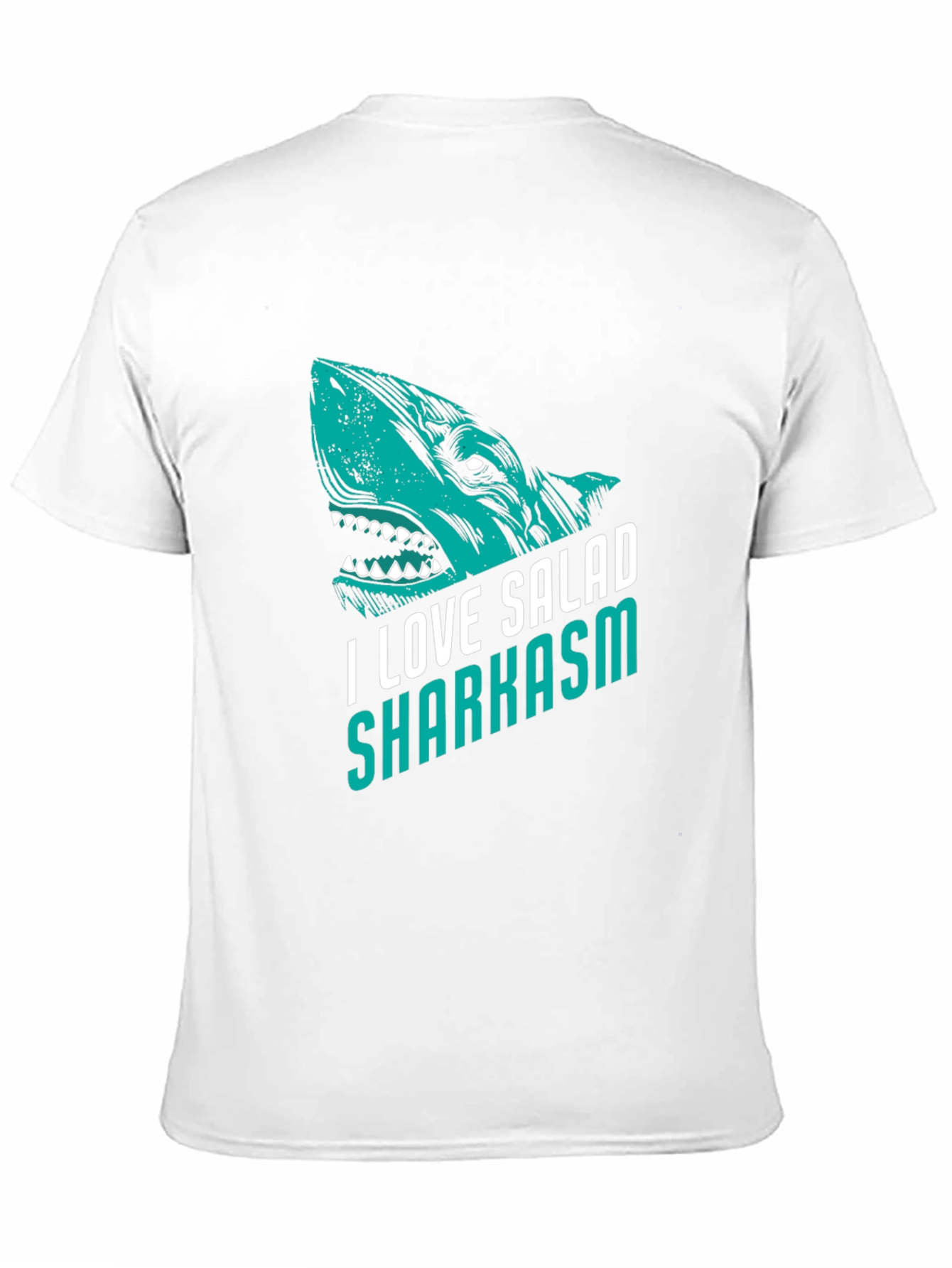 I Love Salad Sharkasm Black Graphic Tee