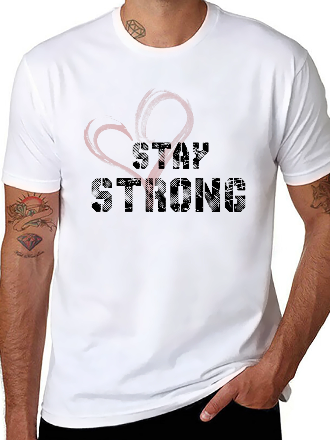 Stay Strong Black Graphic Tee