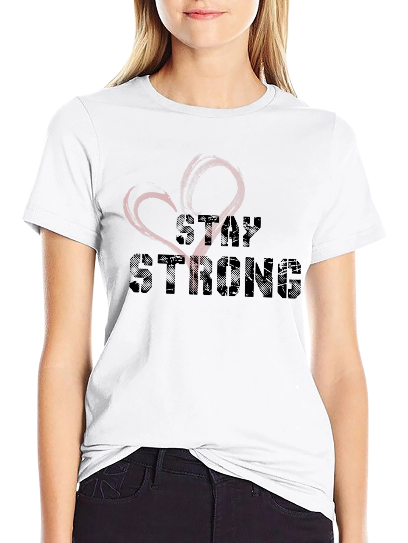 Stay Strong Black Graphic Tee