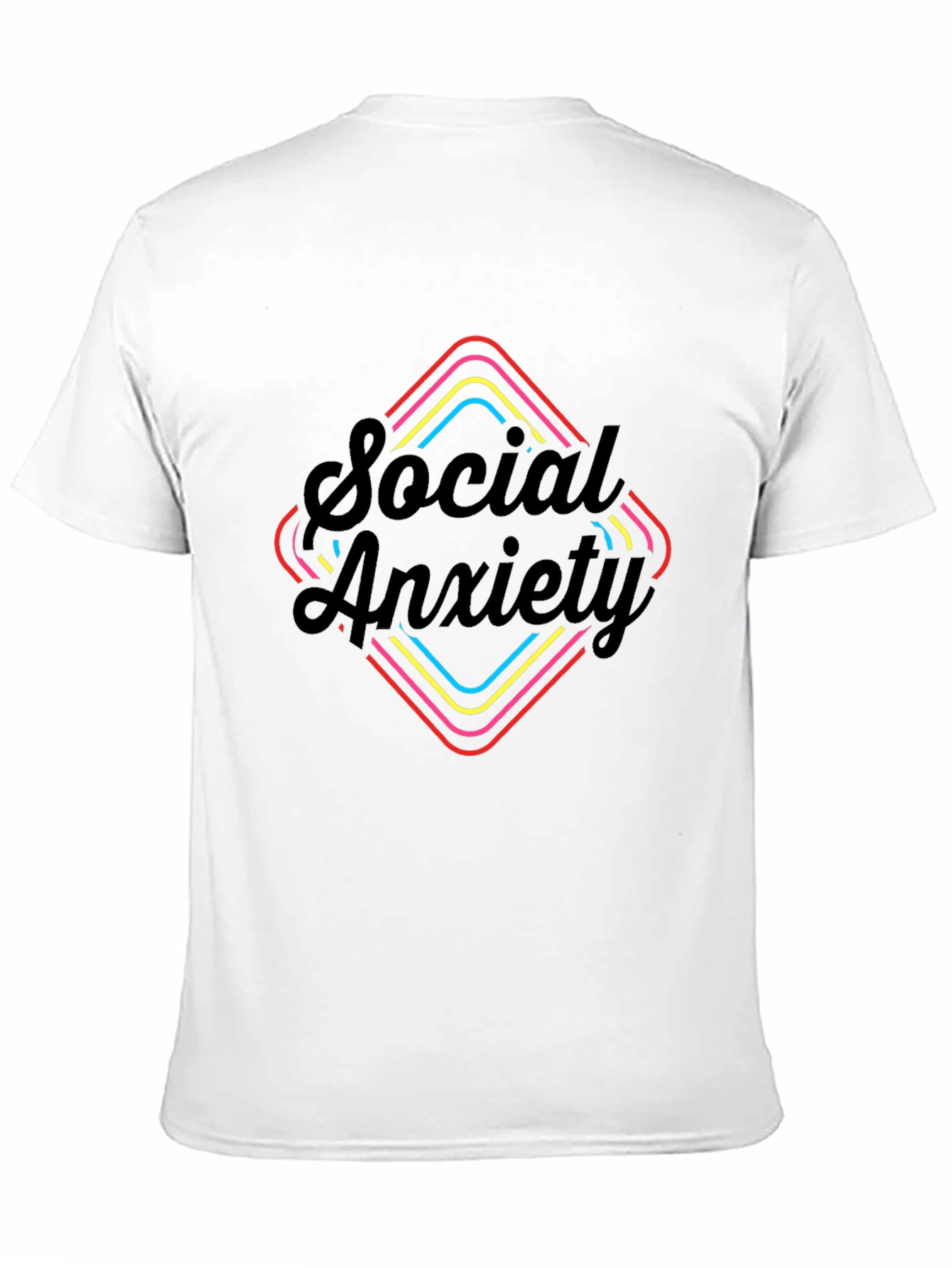Social Anxiety Graphic Tee - Black Short Sleeve