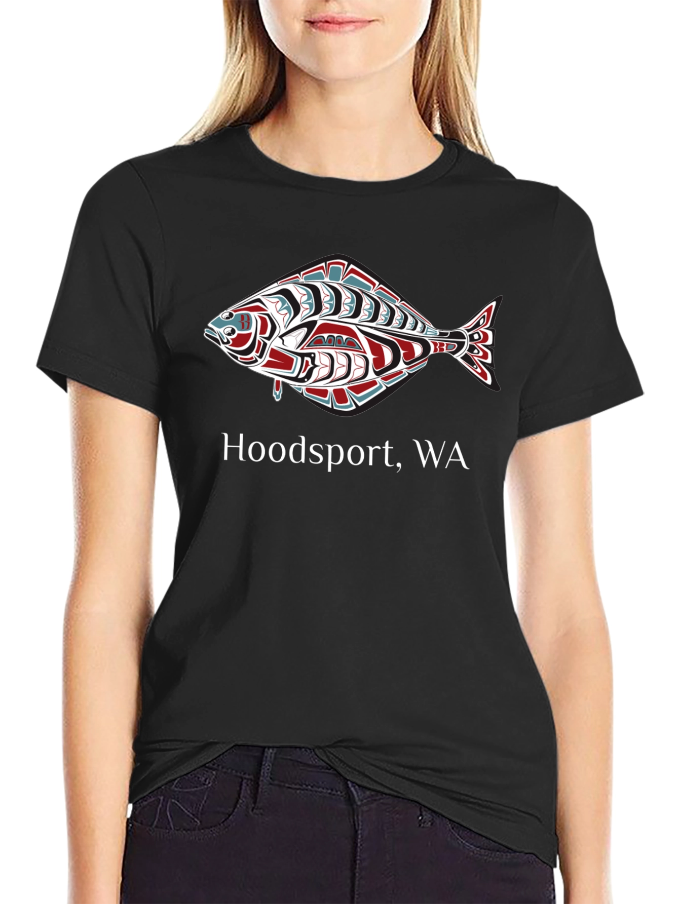 Hoodsport WA Fish Graphic Tee