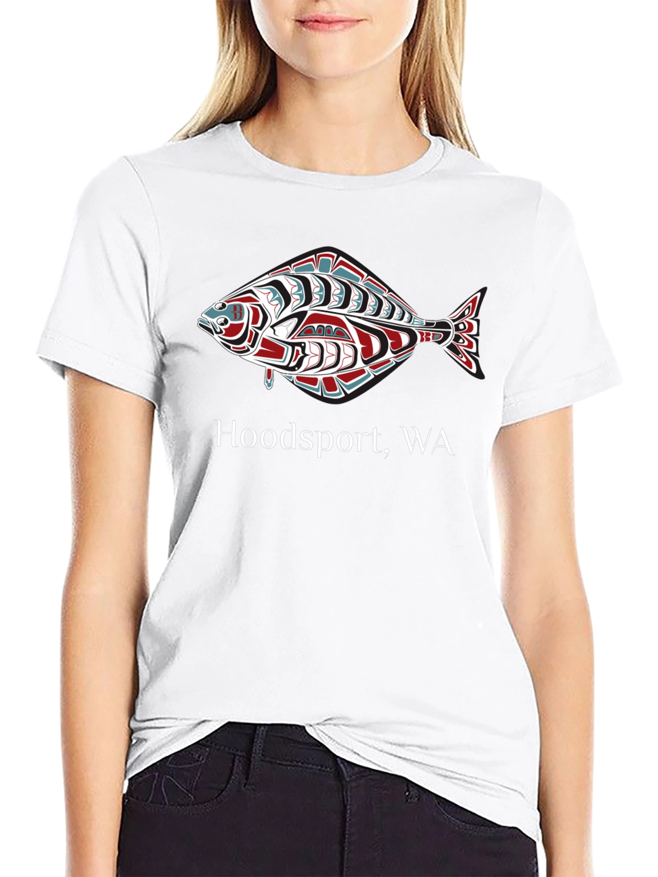 Hoodsport WA Fish Graphic Tee