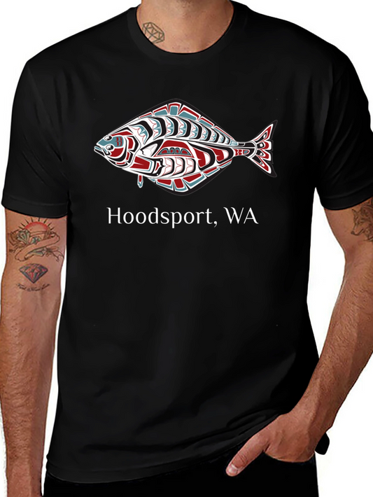 Hoodsport WA Fish Graphic Tee