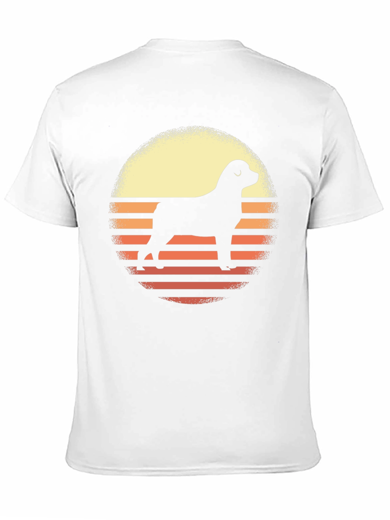 Dog Silhouette Sunset Graphic Tee - Black