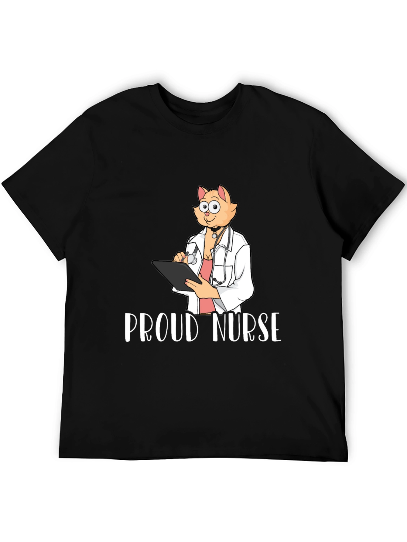 Proud Nurse Cat T-Shirt - Novelty Tee