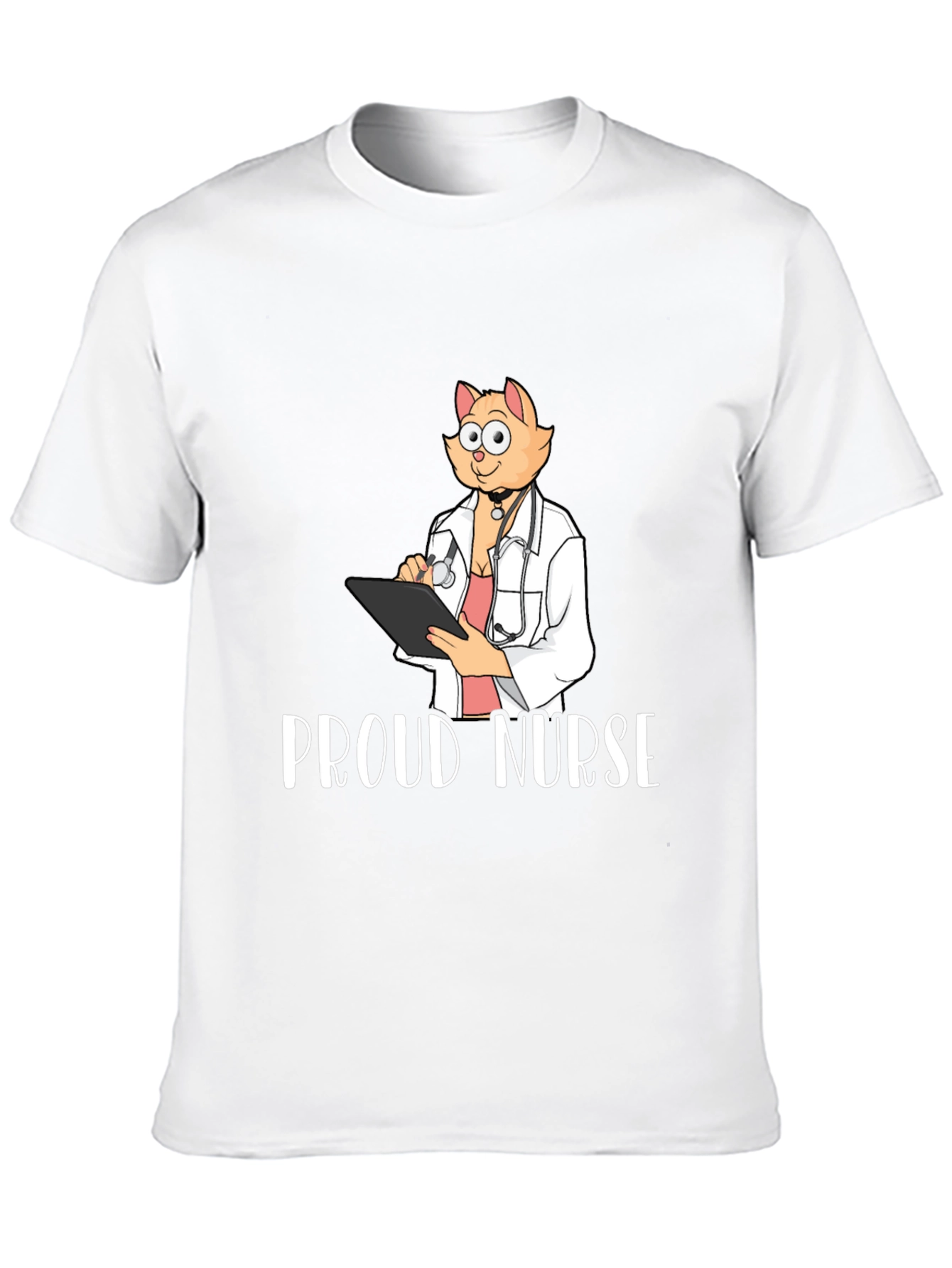 Proud Nurse Cat T-Shirt - Novelty Tee
