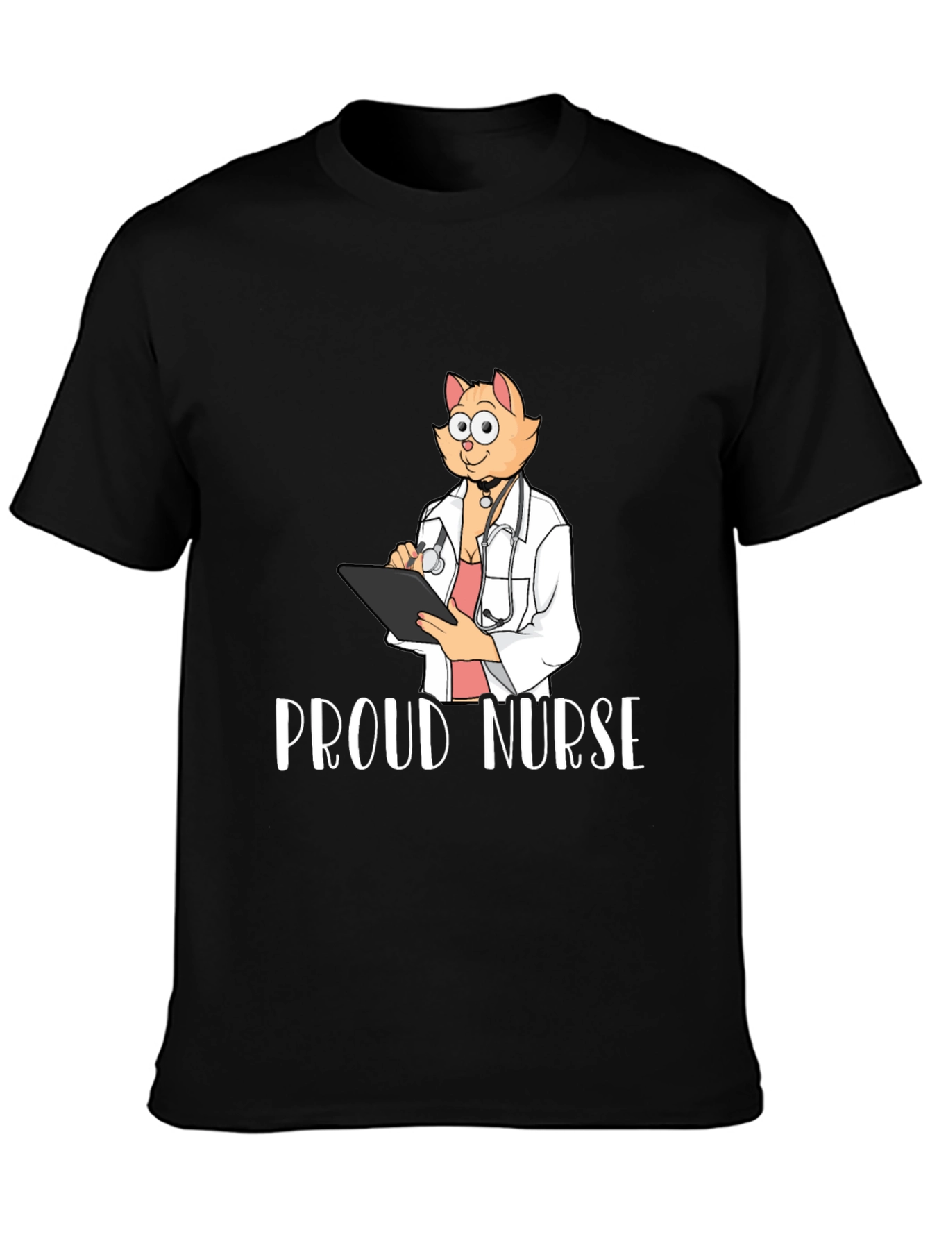 Proud Nurse Cat T-Shirt - Novelty Tee