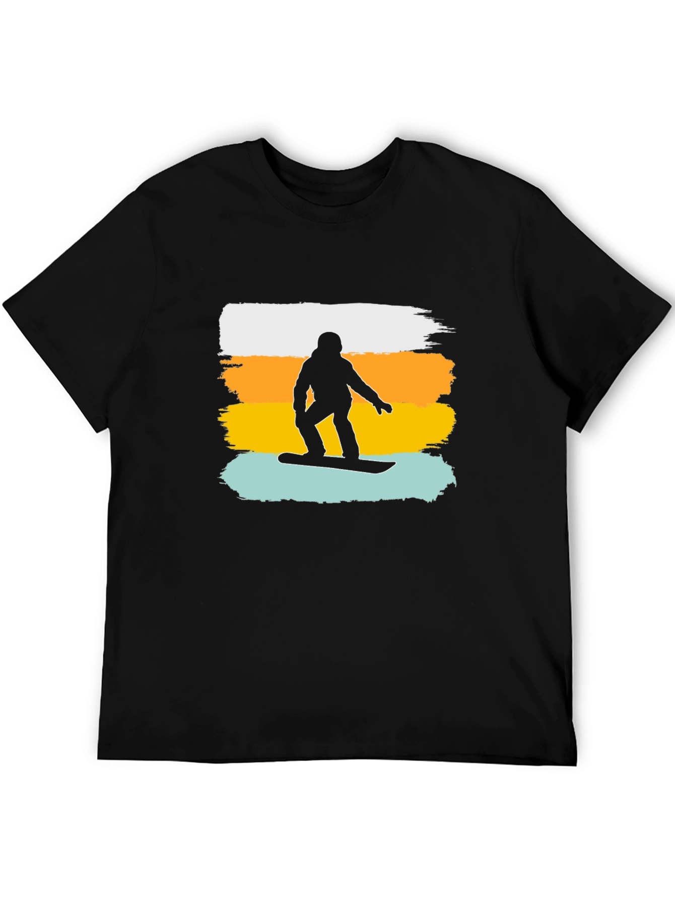 Snowboarder Graphic Tee - Black Casual Shirt