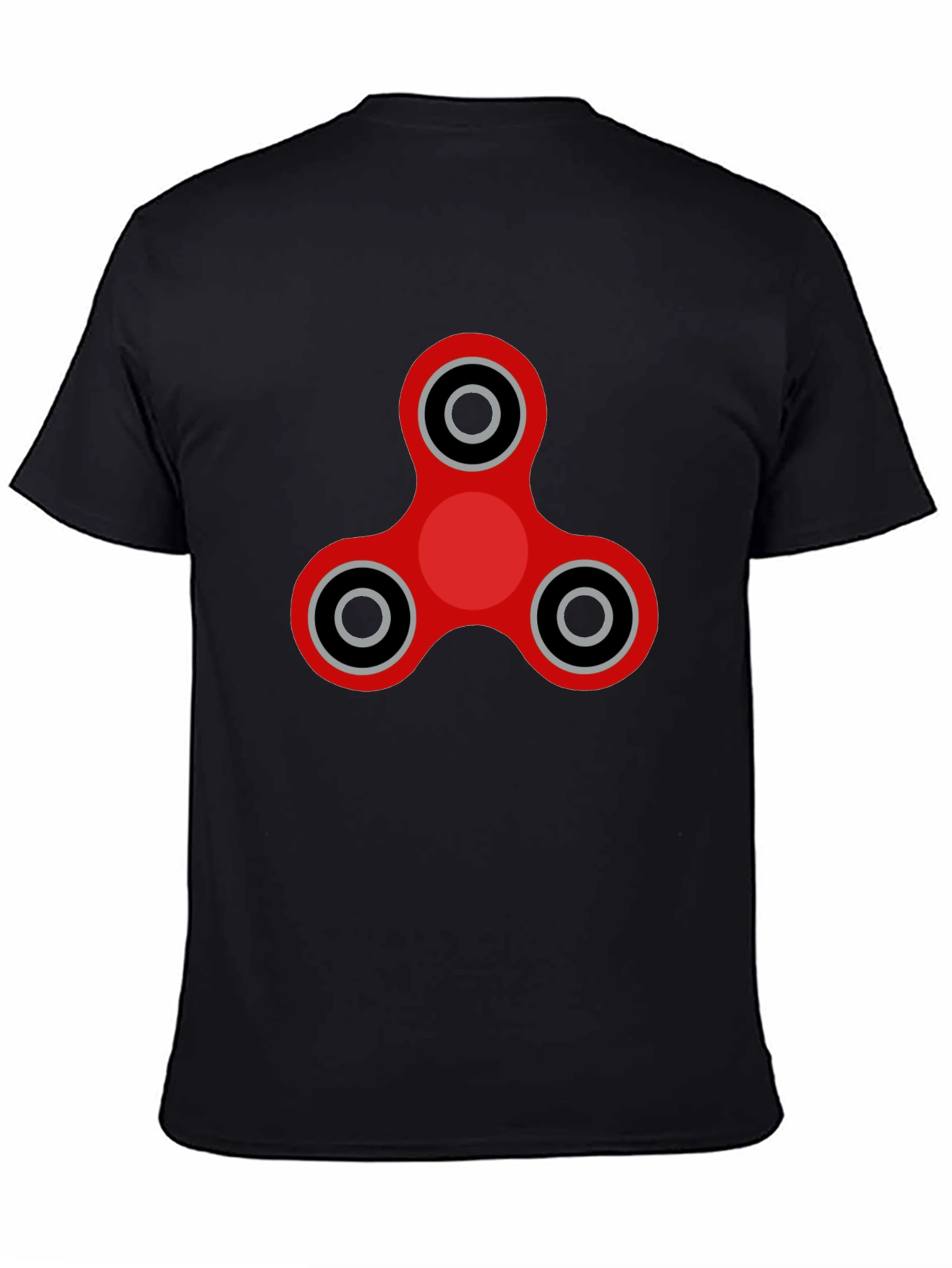 Fidget Spinner Graphic Tee - Black Cotton Blend