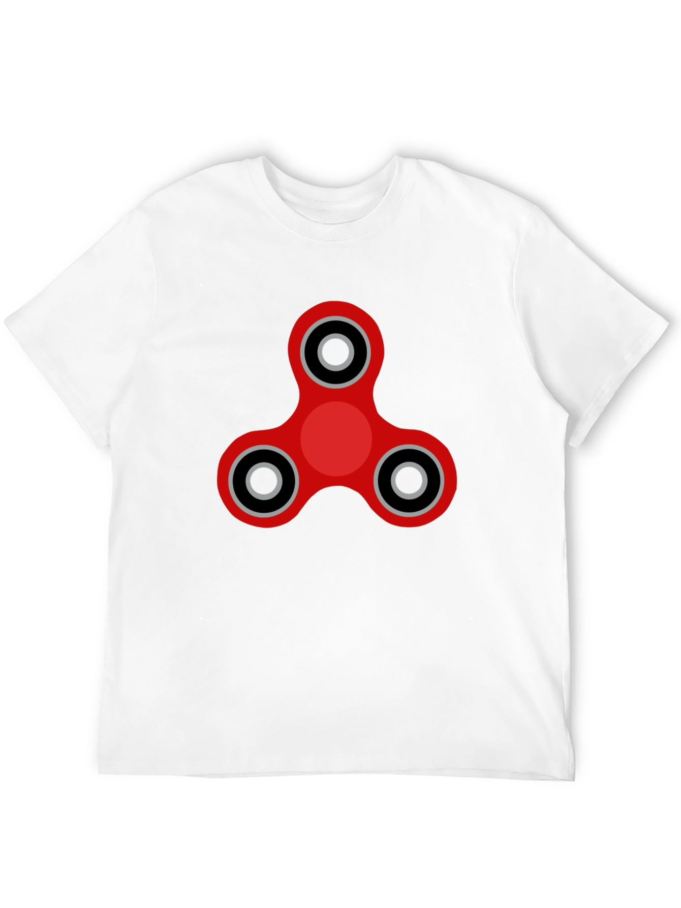 Fidget Spinner Graphic Tee - Black Cotton Blend