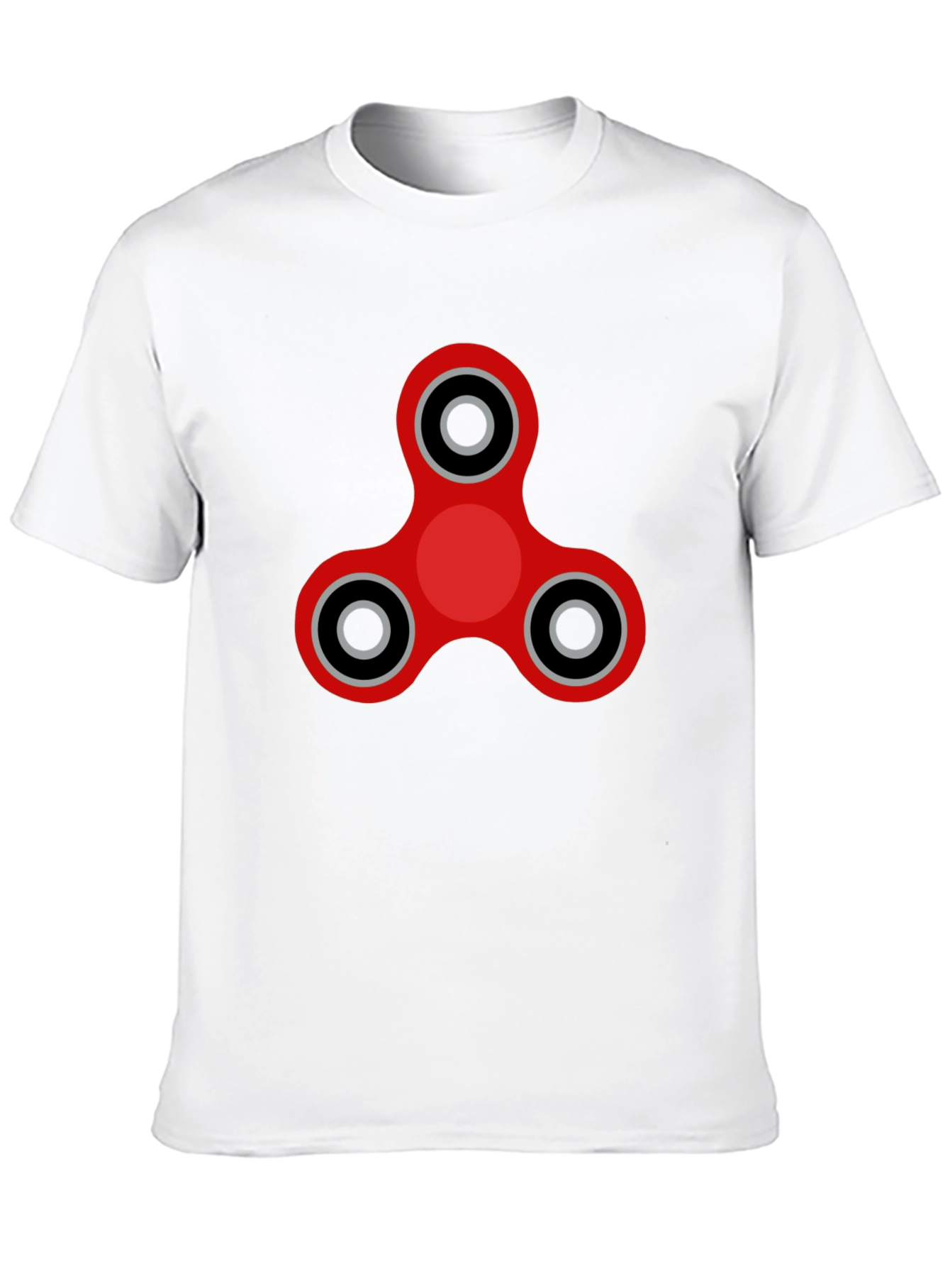 Fidget Spinner Graphic Tee - Black Cotton Blend