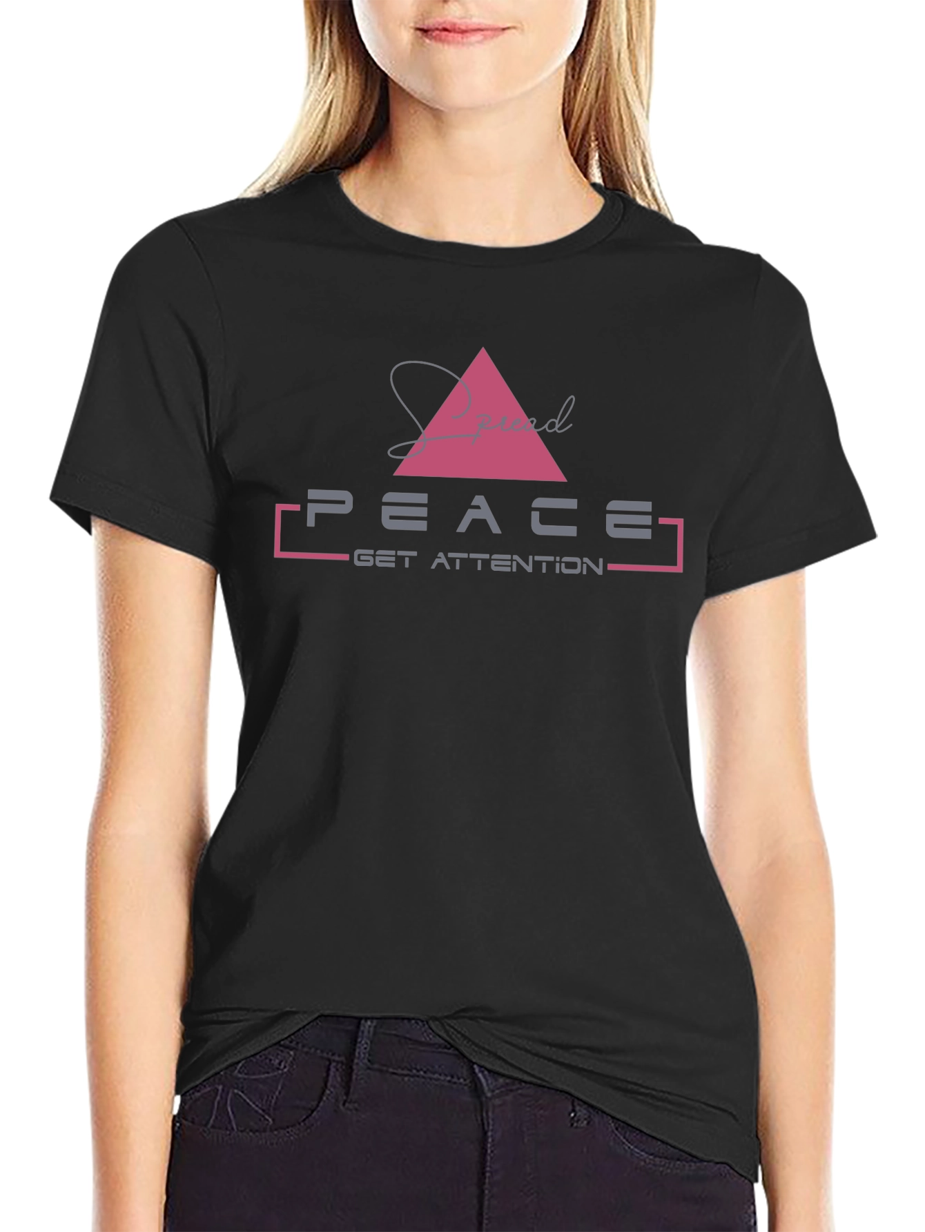 Peace Get Attention Graphic Tee