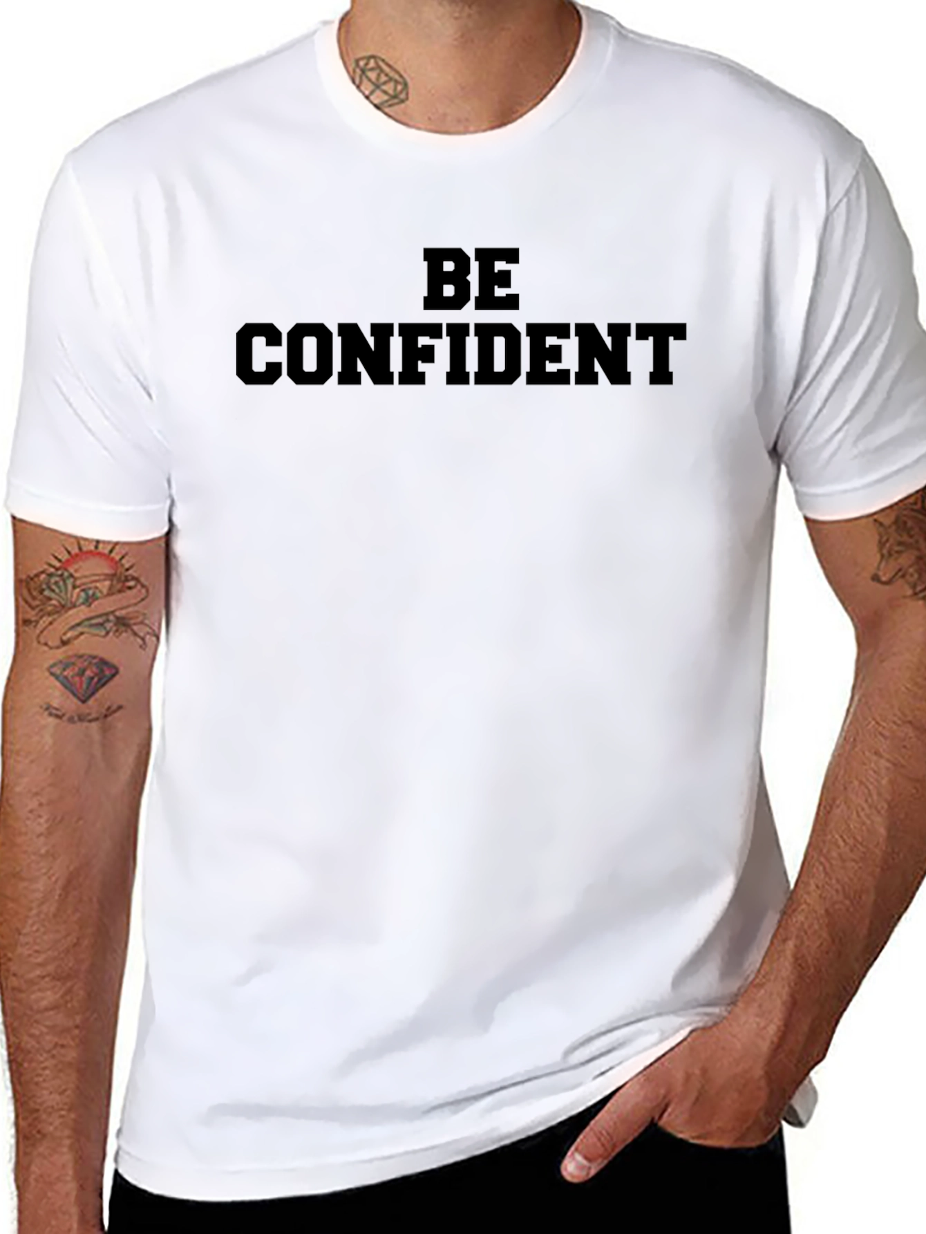 Be Confident Graphic Tee - Solid Black