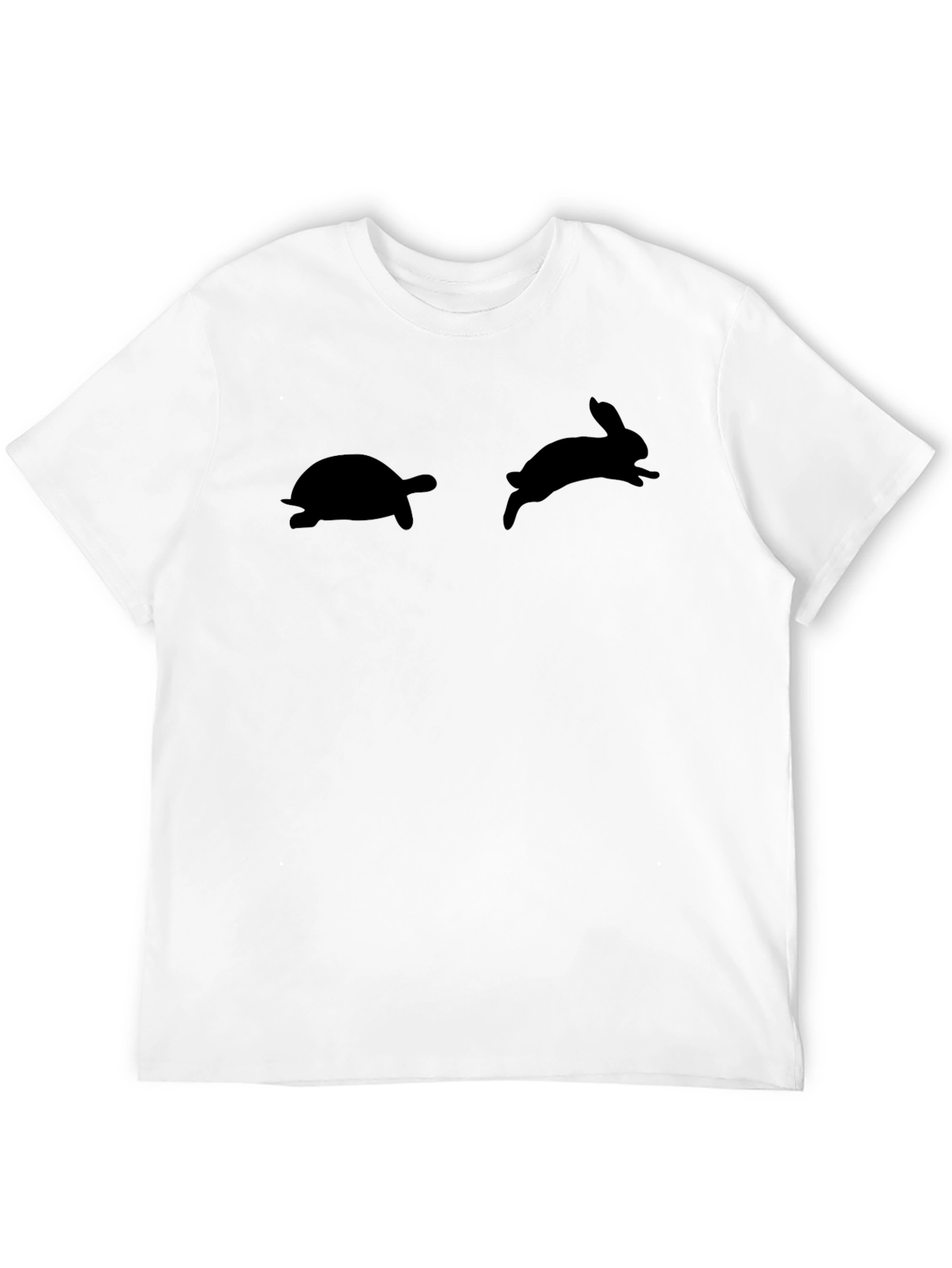 Turtle and Rabbit Race Black T-Shirt