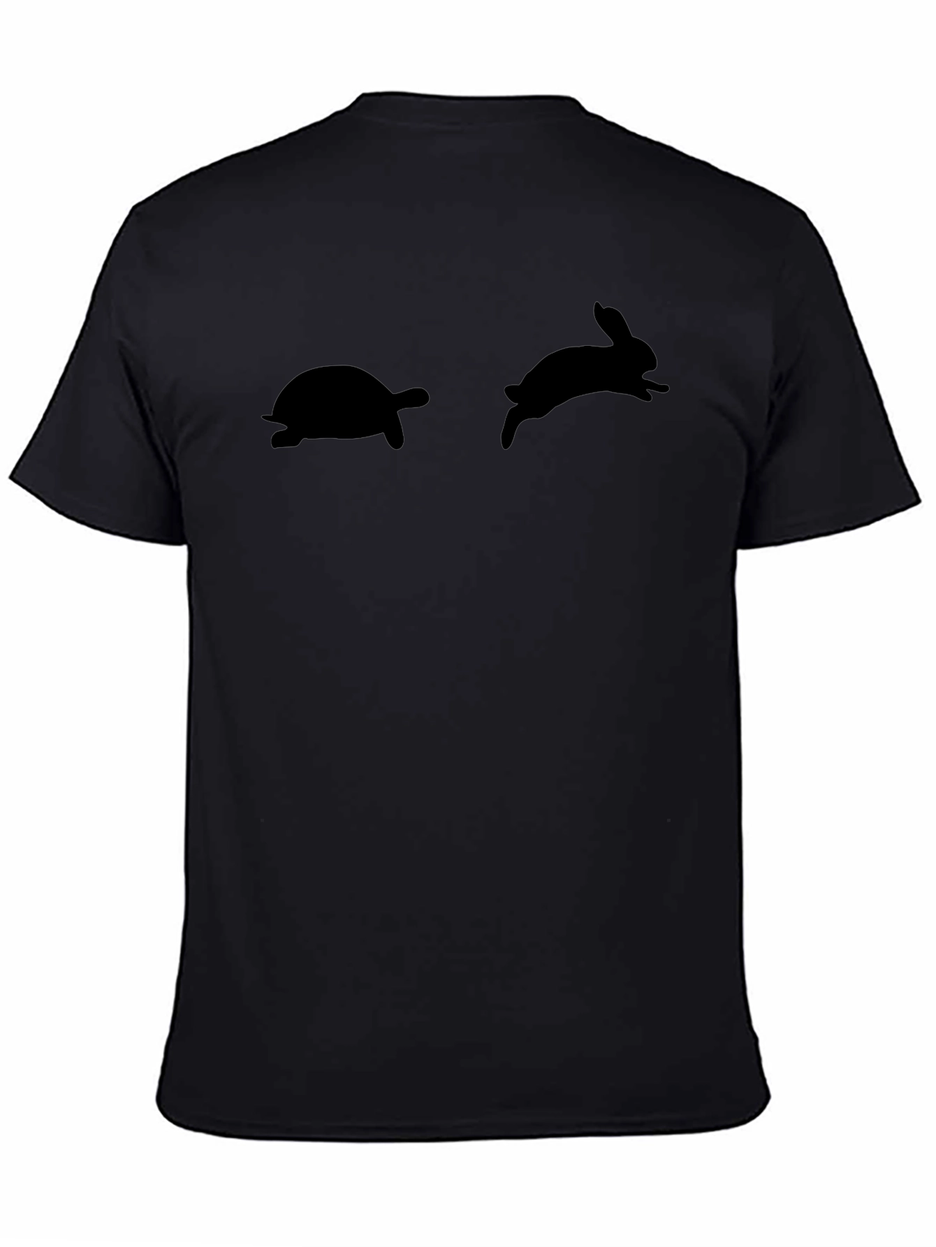 Turtle and Rabbit Race Black T-Shirt