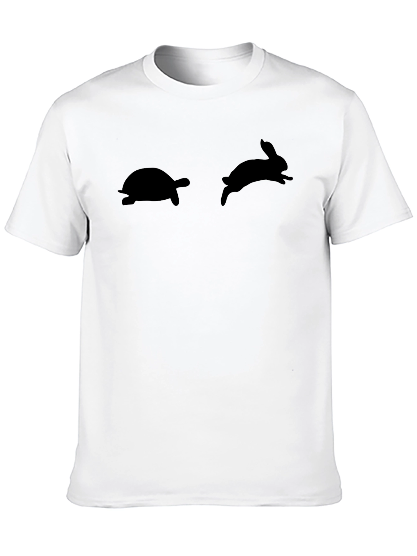 Turtle and Rabbit Race Black T-Shirt
