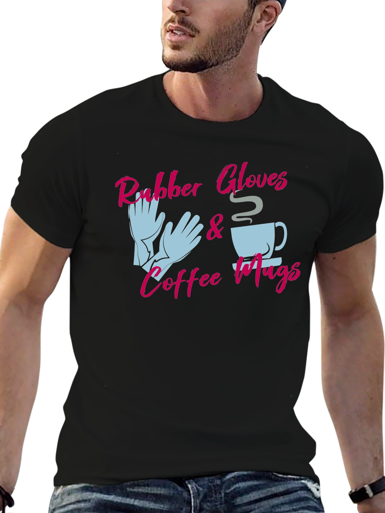 Rubber Gloves & Coffee Mugs Graphic Tee