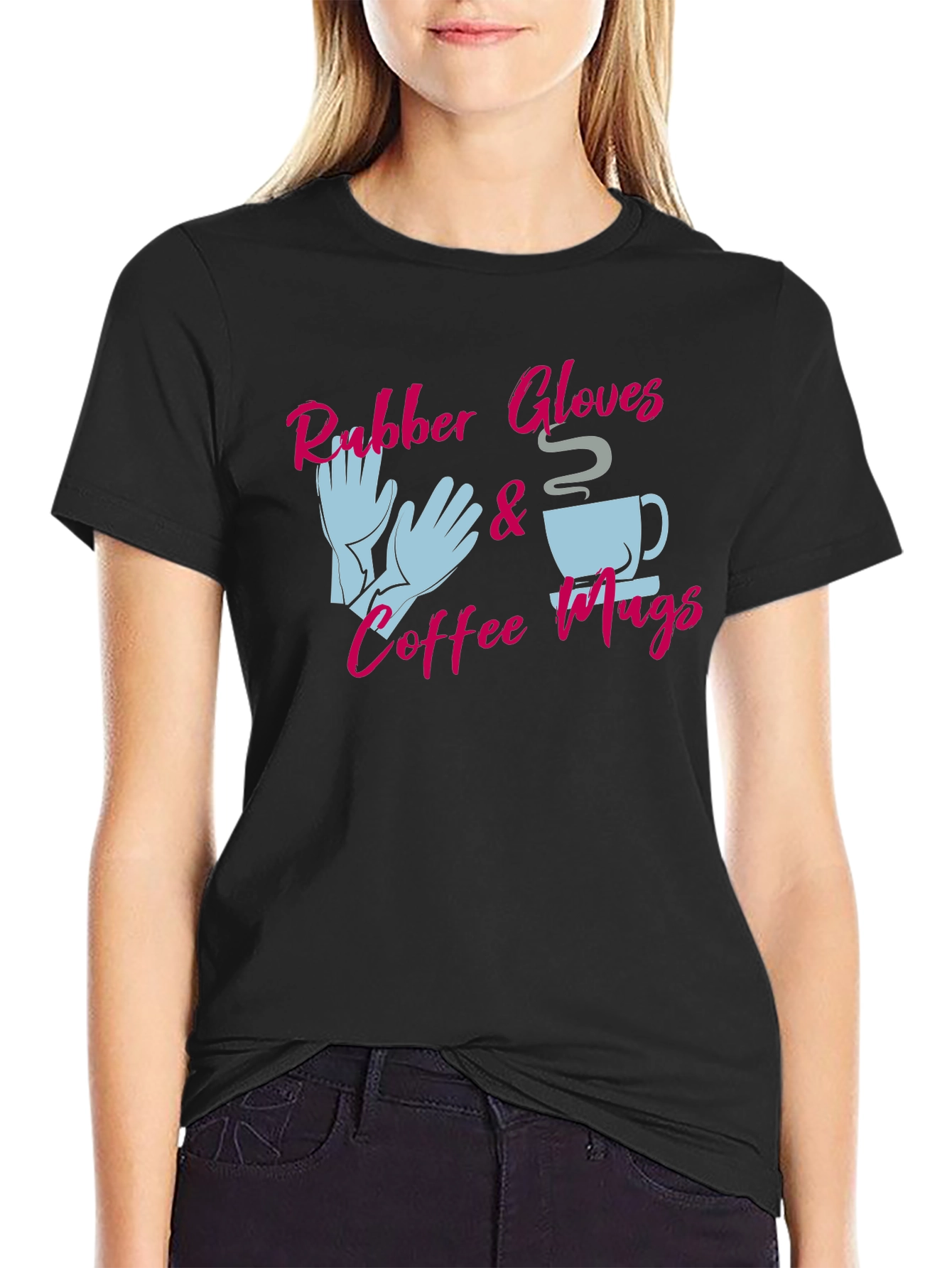 Rubber Gloves & Coffee Mugs Graphic Tee