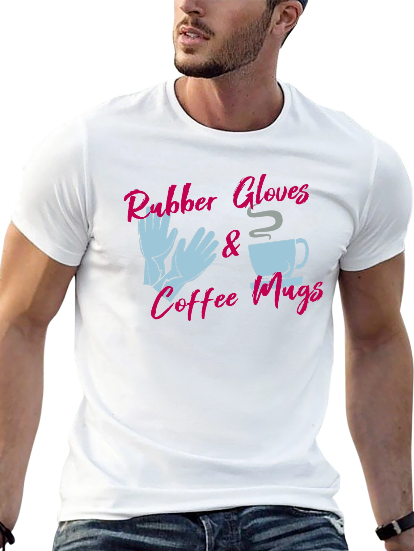 Rubber Gloves & Coffee Mugs Graphic Tee