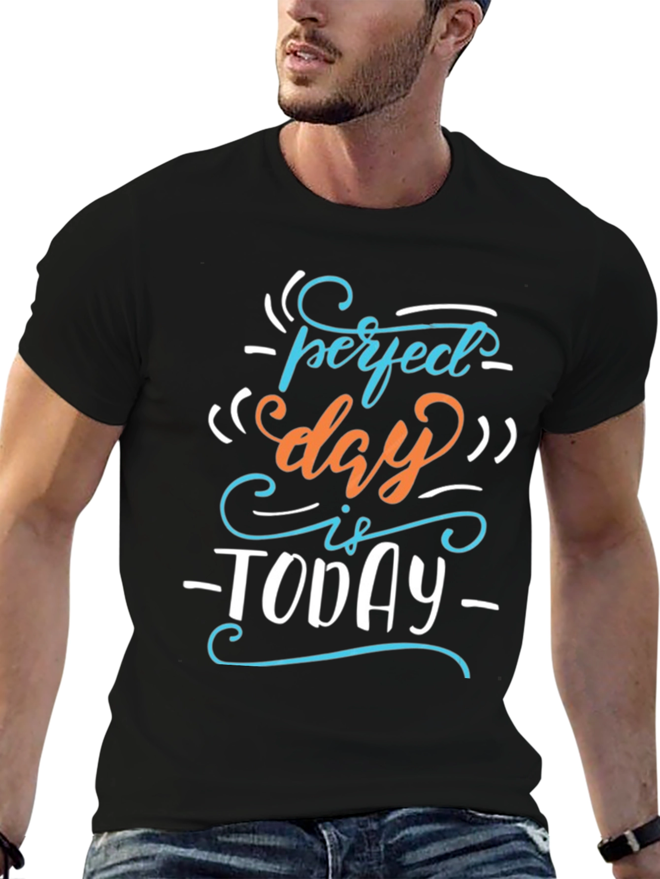 Perfect Day Today Graphic Tee - Black