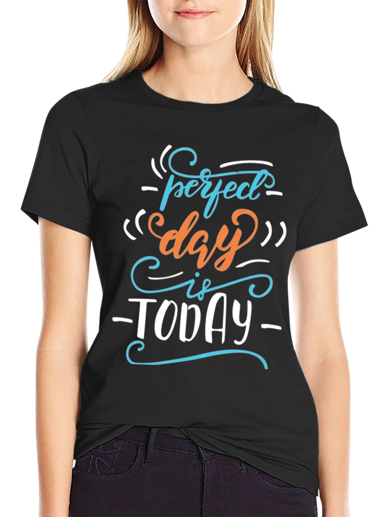 Perfect Day Today Graphic Tee - Black