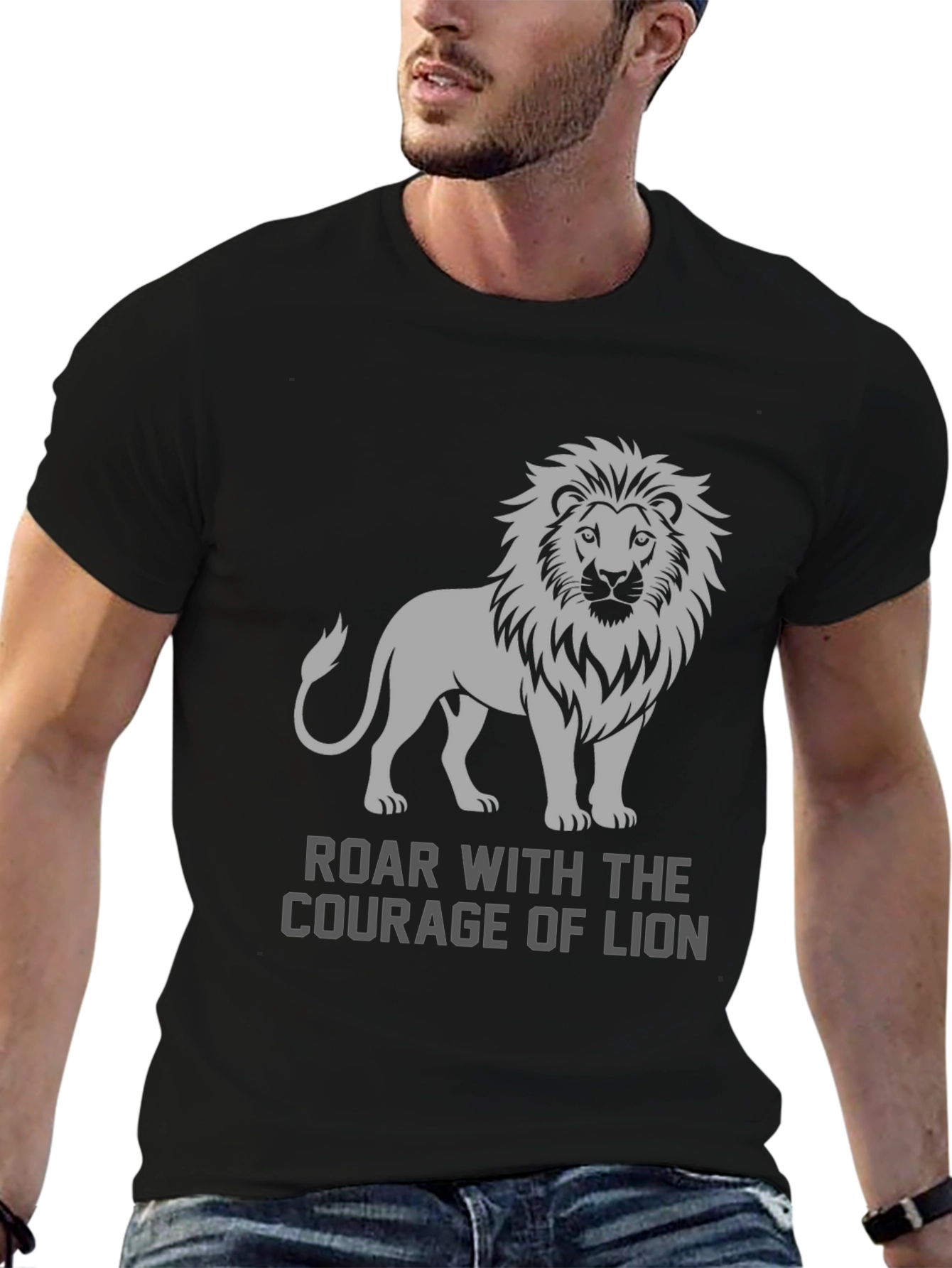 Roar with Courage Lion Graphic Tee