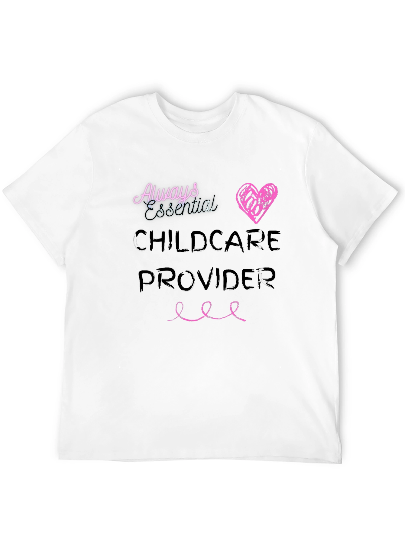 Essential Childcare Provider Black T-Shirt