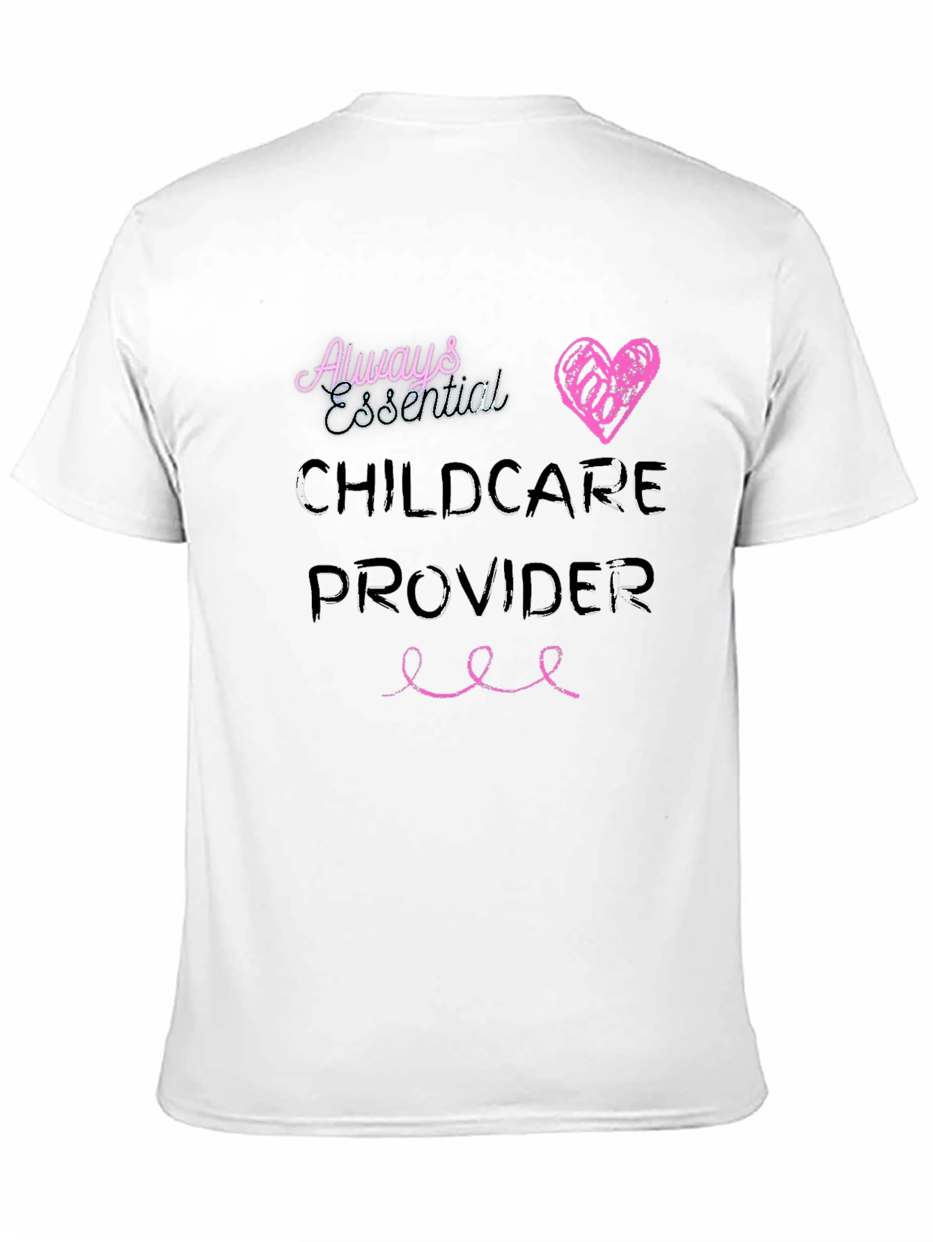 Essential Childcare Provider Black T-Shirt