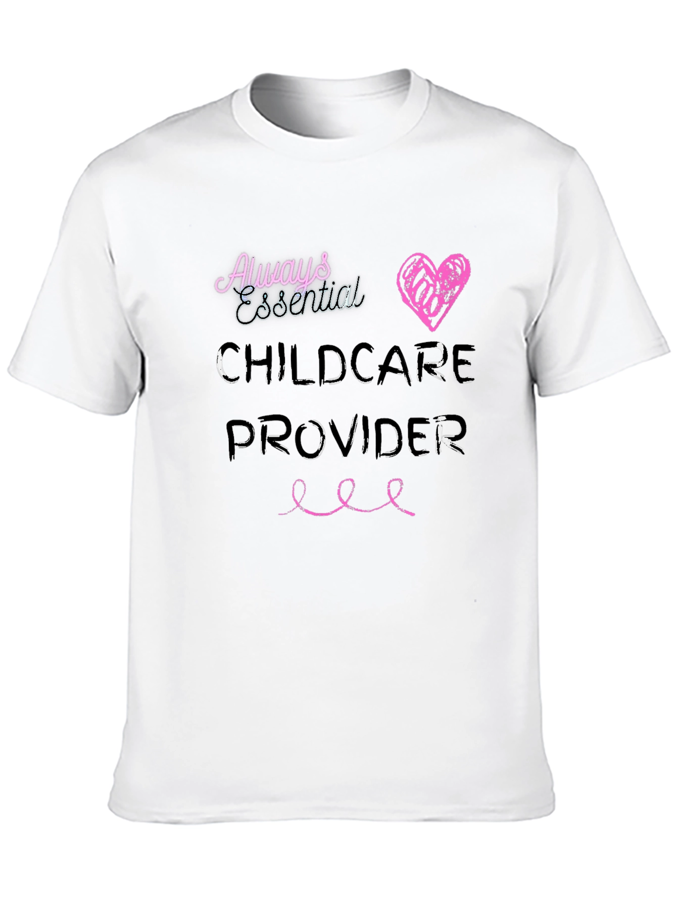 Essential Childcare Provider Black T-Shirt