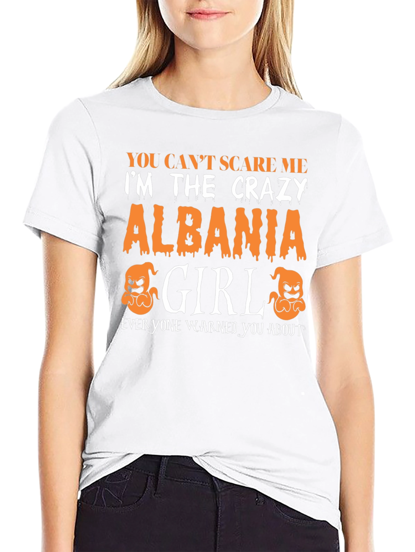 Crazy Albania Girl Halloween T-Shirt