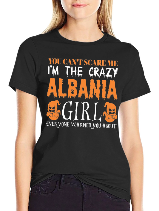 Crazy Albania Girl Halloween T-Shirt