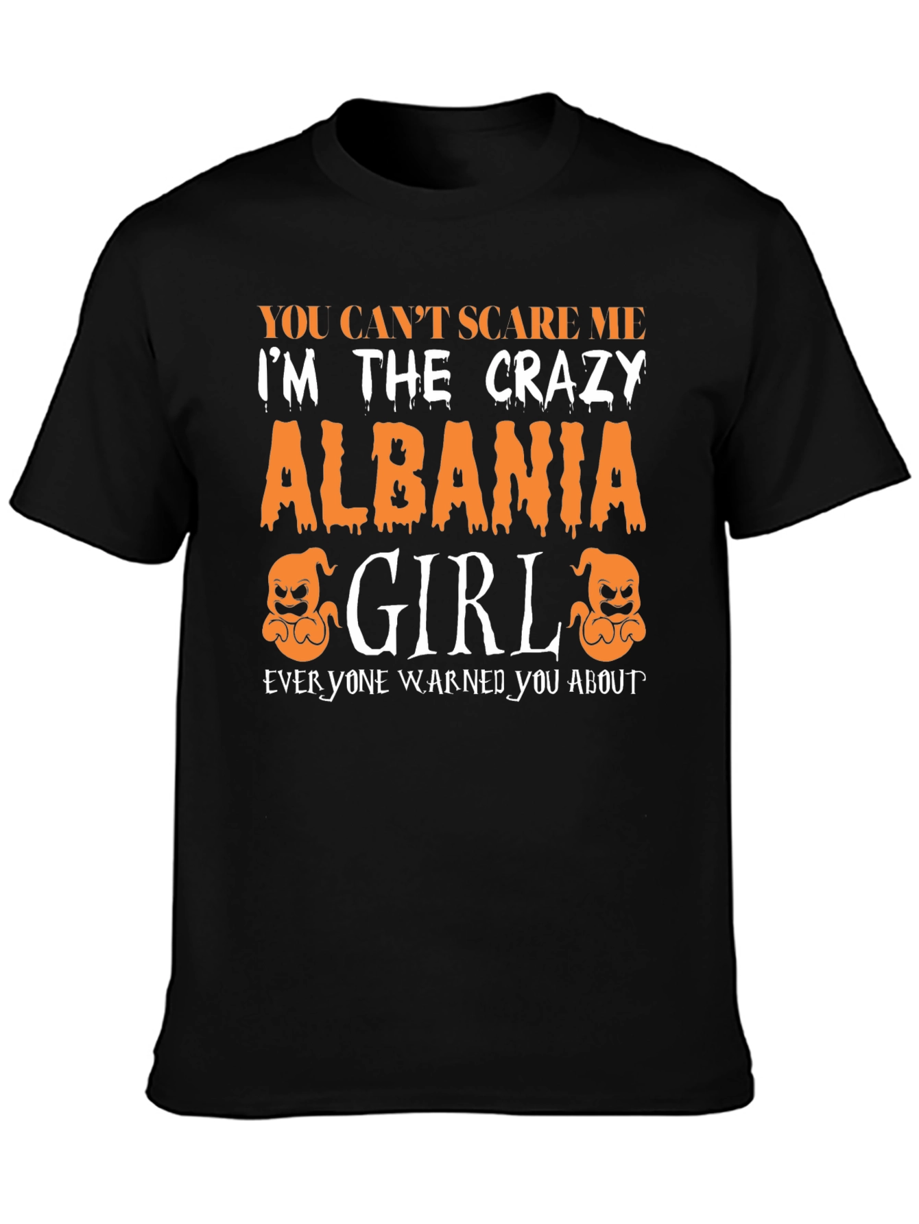 Crazy Albania Girl Halloween T-Shirt